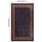 Preview: Teppich Waschbar Schwarz und Gold 120x170 cm Rutschfest