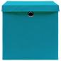 Preview: Aufbewahrungsboxen mit Deckeln 10Stk. Babyblau 32x32x32cm Stoff