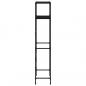 Preview: Toilettenregal 2 Ablagen Schwarz 53,5x28x143 cm Eisen