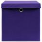 Preview: Aufbewahrungsboxen mit Deckeln 10 Stk. Lila 32x32x32 cm Stoff