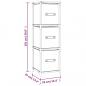Preview: Lagerschrank mit 3 Stoff-Schubladen Grau 34x34x101 cm Stahl