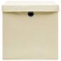 Preview:  Aufbewahrungsboxen mit Deckel 4 Stk. Creme 32x32x32 cm Stoff
