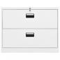 Preview: Aktenschrank Weiß 90x46x72,5 cm Stahl