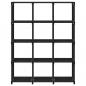 Preview: Würfel-Regal 12 Fächer Schwarz 103x30x141 cm Stoff 