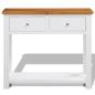 Preview: Konsolentisch 83x30x73 cm Massivholz Eiche