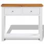 Preview: Konsolentisch 83x30x73 cm Massivholz Eiche