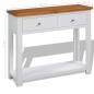 Preview: Konsolentisch 83x30x73 cm Massivholz Eiche