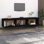Preview: TV-Schränke 3 Stk. Schwarz Massivholz Kiefer