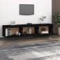 Preview: TV-Schränke 3 Stk. Schwarz Massivholz Kiefer