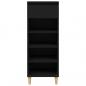 Preview: Schuhschrank Schwarz 40x36x105 cm Holzwerkstoff