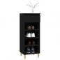 Preview: Schuhschrank Schwarz 40x36x105 cm Holzwerkstoff