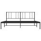 Preview: Bettgestell mit Kopfteil Metall Schwarz 180x200 cm