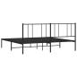 Preview: Bettgestell mit Kopfteil Metall Schwarz 180x200 cm