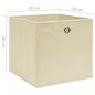 Preview: Aufbewahrungsboxen 4 Stk. Vliesstoff 28x28x28 cm Creme