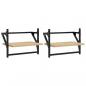 Preview: Wandregale mit Stangen 2 Stk. Sonoma-Eiche 40x25x30 cm