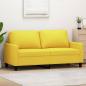 Preview: ARDEBO.de - 2-Sitzer-Sofa Hellgelb 140 cm Stoff
