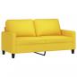 Preview: 2-Sitzer-Sofa Hellgelb 140 cm Stoff