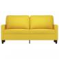 Preview: 2-Sitzer-Sofa Hellgelb 140 cm Stoff