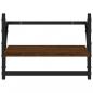 Preview: Wandregale mit Stangen 2 Stk. Braun Eichen-Optik 40x25x30 cm
