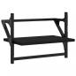 Preview: Wandregale mit Stangen 2 Stk. Schwarz 40x25x30 cm