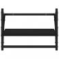 Preview: Wandregale mit Stangen 2 Stk. Schwarz 40x25x30 cm