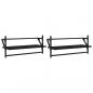 Preview: Wandregale mit Stangen 2 Stk. Schwarz 65x25x30 cm