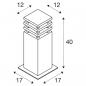 Preview: SLV RUSTY SQUARE 40 Outdoor Standleuchte, TC-DSE, IP55, eckig,, max. 11W, stahl gerostet (229420)