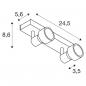 Preview: SLV PURI 2, Wand- und Deckenleuchte, zweiflammig, QPAR51, max. 100 W, mit Dekoring, v (147371)