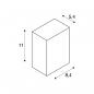 Preview: SLV QUAD BIG Wandleuchte, LED, 3000K, IP44, eckig, anthrazit (232435)