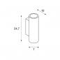 Preview: SLV PLASTRA Wandleuchte, QPAR51, rund, Tube, weißer Gips, max. 70W (148060)