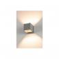 Preview: SLV SQUARE TURN Outdoor Wandleuchte, QT14, silbergrau, max. 42W, IP44 (1000335) *ANGEBOT*