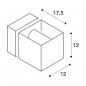 Preview: SLV SQUARE TURN Outdoor Wandleuchte, QT14, silbergrau, max. 42W, IP44 (1000335) *ANGEBOT*