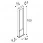 Preview: SLV FLATT POLE 100 Outdoor LED Stehleuchte, 3000K, IP65, anthrazit/braun (1002959)