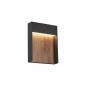 Preview: SLV FLATT Outdoor LED Wandaufbauleuchte, 14W, 500lm, 3000K, IP65, anthrazit/braun (1002953)
