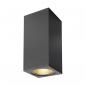 Preview: ARDEBO.de SLV BIG THEO WALL, Outdoor Wandleuchte, zweiflammig, LED, 3000K, Flood up/Beam down, silbergrau (234515)