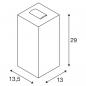 Preview: SLV BIG THEO WALL, Outdoor Wandleuchte, zweiflammig, LED, 3000K, Flood up/Beam down, silbergrau (234515)