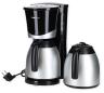 Preview: Clatronic KA 3328 Kaffeemaschine, 2 Thermoskannen, 2x 1 L, Automatische Abschaltung, schwarz-alu (263126)