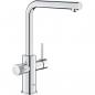 Preview: ARDEBO.de GROHE Blue Pure Minta Einhebelmischer herausziehbarem Mousseurauslauf, L-Auslauf, chrom (30601000)