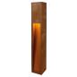 Preview: ARDEBO.de SVL RUSTY SLOT 80 Outdoor Standleuchte, TC-DSE, IP44, L/B/H 12/12/80 cm, max. 11W, stahl gerostet (229411)