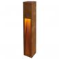 Preview: SVL RUSTY SLOT 80 Outdoor Standleuchte, TC-DSE, IP44, L/B/H 12/12/80 cm, max. 11W, stahl gerostet (229411)