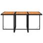 Preview: 7-tlg. Garten-Essgruppe mit Kissen Poly Rattan Schwarz