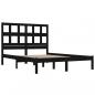 Preview: Massivholzbett Schwarz Kiefer 200x200 cm
