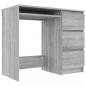 Preview: Schreibtisch Grau Sonoma 90x45x76 cm Holzwerkstoff