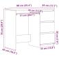 Preview: Schreibtisch Braun Eichen-Optik 90x45x76 cm Holzwerkstoff