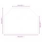Preview: Kaminofen Glasplatte Sechseck 80x60 cm