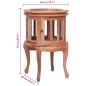 Preview: Vitrinenschrank Natur 50 x 50 x 76 cm Massivholz Mahagoni