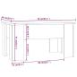 Preview: ARDEBO.de - Couchtisch Schwarz 79x49x41 cm Holzwerkstoff