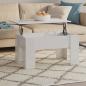 Preview: Couchtisch Hochglanz-Weiß 79x49x41 cm Holzwerkstoff