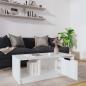 Preview: Couchtisch Weiß 102x50x36 cm Holzwerkstoff