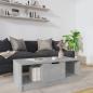 Preview: ARDEBO.de - Couchtisch Betongrau 102x50x36 cm Holzwerkstoff